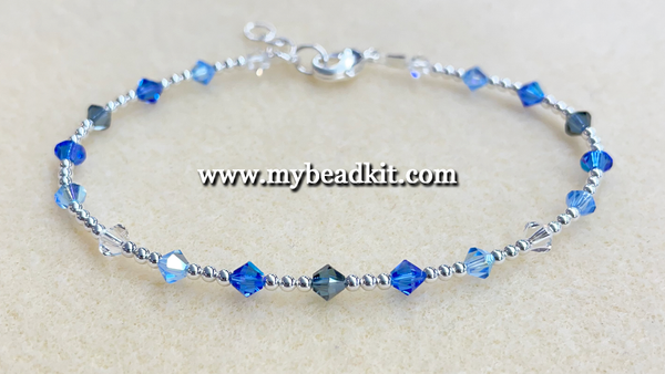 Crystal 2025 blue bracelet