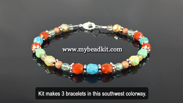 3-Kit Multipack: Basic Beaded Bracelet Kits (Multi-colors
