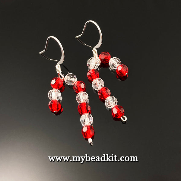 Crystal Candy Cane Earrings