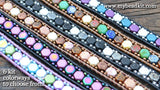 2-Hole Hex Bead Leather Wrap Bracelet Kit (Lilac & Aqua Color Mix)