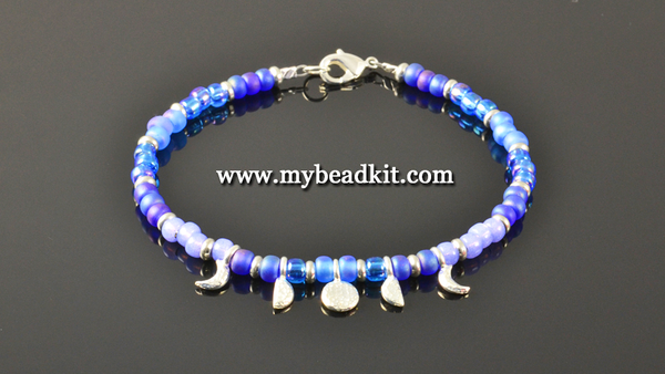 Moon Phases Bracelet Kit - Blue Moon (Blue & Violet)