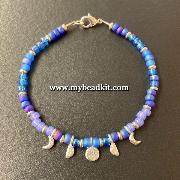Moon Phases Bracelet Kit Blue Moon Blue Violet