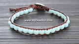 NEW! Amazonite Leather Wrap Bracelet Kit (6mm Semi-precious Stone)