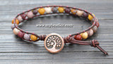 NEW! Mookaite Leather Wrap Bracelet Kit (6mm Semi-precious Stone)