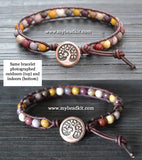 NEW! Mookaite Leather Wrap Bracelet Kit (6mm Semi-precious Stone)