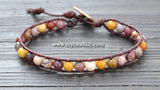 NEW! Mookaite Leather Wrap Bracelet Kit (6mm Semi-precious Stone)