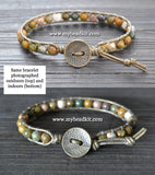 NEW! Ocean Jasper Leather Wrap Bracelet Kit (6mm Semi-precious Stone)
