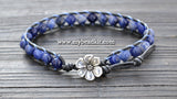 NEW! Sodalite Leather Wrap Bracelet Kit (6mm Semi-precious Stone)