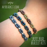 NEW! Berry Bead Bracelet Kit - Matte Brown Iris