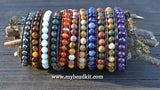 NEW! Carnelian Leather Wrap Bracelet Kit (6mm Semi-precious Stone)