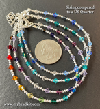 Crystal Bead & Silver Plated Bead Bracelet Kit (Purple Ombre)
