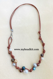 Boho-Style Freshwater Pearl & Leather Necklace Kit