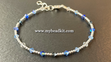 Crystal & Silver Plated Bead Bracelet Kit (Blue Ombre)