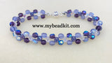 NEW! Right Angle Weave Glass Bead Bracelet Kit (Purple)