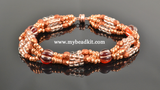 Boho Chic 4-Strand Melon & Seed Bead Bracelet Kit (Copper)