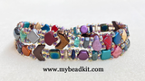 "Mix-It-Up!" Beaded Bracelet Kit with 2-Hole Glass Beads