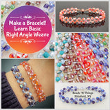 Right Angle Weave Glass Bead Bracelet Kit (Green & Peach)