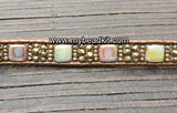 Sparkle & Shine! Tile Bead Wrap Bracelet Kit with Seed Beads & Crystals (Bronze Shadow)