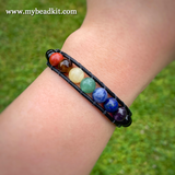 Chakra Stone Leather Wrap Bracelet Kit (8mm Semi-precious Stones)