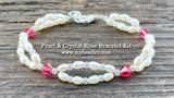 Double Strand Freshwater Pearl & Crystal Bracelet Kit (Rose)
