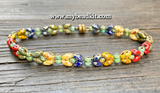 Dragonfly Wings Beaded Bracelet Kit with 2-Hole Glass Beads (Picasso Mix)