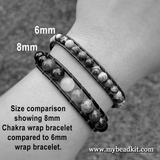Tourmaline Stone Leather Wrap Bracelet Kit (9mm Stone Beads)