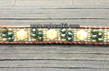 SOLD OUT! Sparkle & Shine! Hex Bead Wrap Bracelet Kit with Seed Beads & Crystals (Cream & Green)