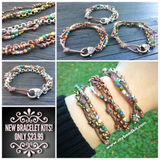 Triple Strand Boho-Style Bracelet Kit (Brass)