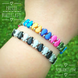 Paisley Beaded Bracelet Kit with 2-Hole Glass Beads (Electric Color Mix)