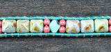 SOLD OUT! Pyramid Bead Wrap Bracelet Kit (Picasso Pyramid with Coral accents)