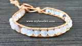 Montana Agate Leather Wrap Bracelet Kit (6mm Semi-precious Stone)