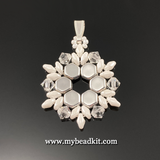 Beaded Snowflake Pendant (Silver)