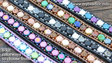 2-Hole Hex Bead Leather Wrap Bracelet Kit (Teal/Silver/Purple Color Mix)