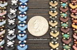 Chevron Beaded Bracelet Kit with 2-Hole Glass Beads (Satin Brown & Turquoise)