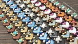 Chevron Beaded Bracelet Kit with 2-Hole Glass Beads (Satin Brown & Turquoise)