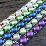Sweet Candy! Beaded Bracelet Kit with 2-Hole Glass Beads (Terra Blue)