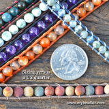 NEW! Amethyst Leather Wrap Bracelet Kit (6mm Semi-precious Stone)
